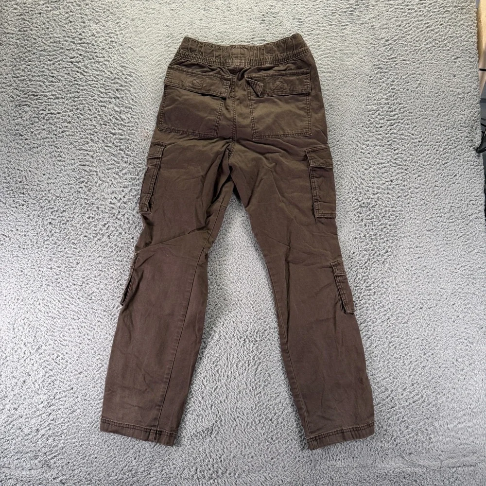 Hollister Epic Flex Pant Mens XS Brown Cotton Cargo Straight Slim Fit Workwear